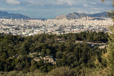 Şehir Atina'ya, Attica Acropolis şaşırtıcı panorama