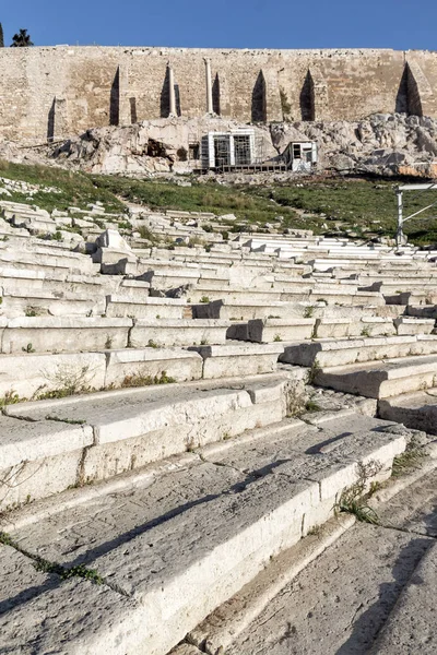 Ruiny teatru Dionizosa w Akropol ateński — Zdjęcie stockowe