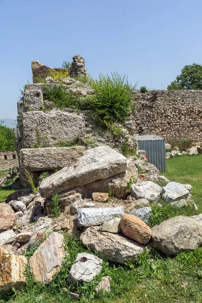 Skopje, Makedonya - 13 Mayıs 2017: Skopje kale (Kale kale) Old Town