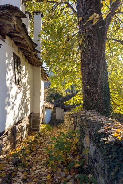 BOZHENTSI, BULGARIA - OCTOBER 29 2016:  Autumn view of Old Houses in village of Bozhentsi, Gabrovo region — Stock Photo, Image