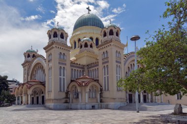 Patras, Yunanistan - 28 Mayıs 2015: Saint Andrew Kilisesi, en büyük Patras, Yunanistan Peloponnese