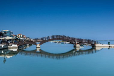 Lefkada Town, Yunanistan - 17 Temmuz 2014: Panoramik Lefkada Town, Ionian Islands set of