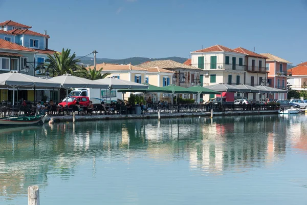 Lefkada Town, Yunanistan - 17 Temmuz 2014: Panoramik Lefkada Town, Ionian Islands set of,