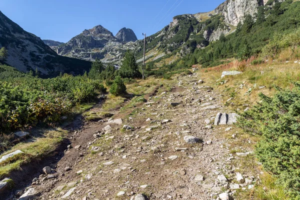 Landscape with Trail to climbing Malyovitsa peak, Rila Mountain — Stok Foto
