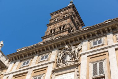Rome, İtalya - 22 Haziran 2017: Basilica Papale di Santa Maria Maggiore Roma'da görünümünü şaşırtıcı
