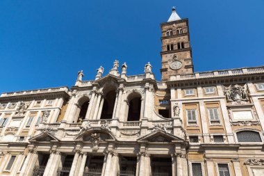 Rome, İtalya - 22 Haziran 2017: Basilica Papale di Santa Maria Maggiore Roma'da görünümünü şaşırtıcı