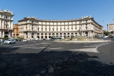 Rome, İtalya - 22 Haziran 2017: piazza görünümünü şaşırtıcı della Repubblica, Roma