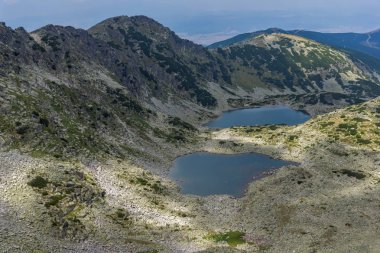 Musalenski göller için panoramik görünümünden Musala tepe, Rila Dağı
