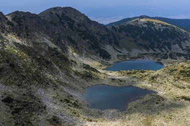 Musalenski göller için panoramik görünümünden Musala tepe, Rila Dağı