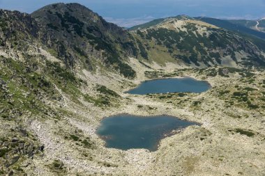 Musalenski göller için panoramik görünümünden Musala tepe, Rila Dağı