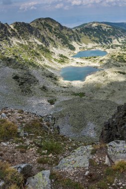 Musalenski göller için panoramik görünümünden Musala tepe, Rila Dağı
