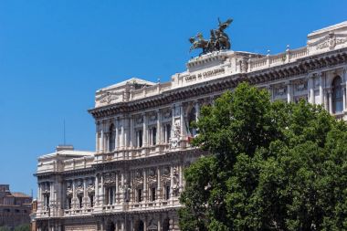 Rome, İtalya - 22 Haziran 2017: görünüm, Bina, Yargıtay temyiz Roma şehrinin içinde şaşırtıcı