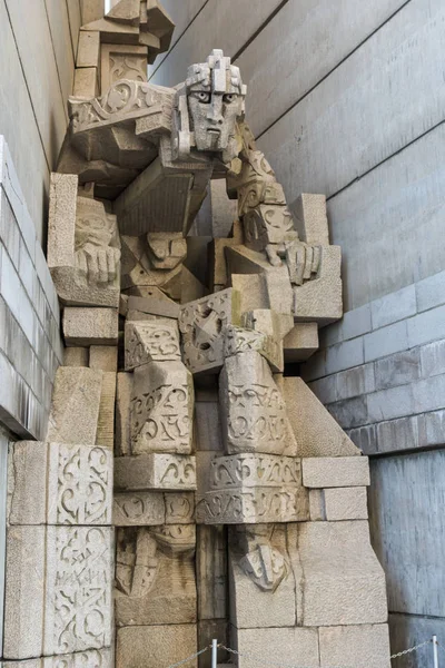 SHUMEN, BULGARIA - APRIL 10, 2017:   Founders of the Bulgarian State Monument near Town of Shumen — Stock Photo, Image