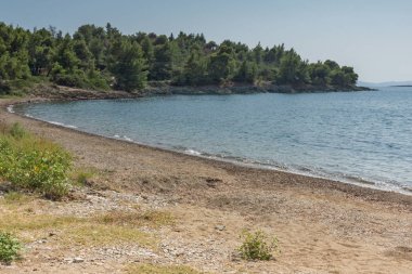 Panoramik Koutsoupia Beach adlı Sithonia Yarımadası, Chalkidiki, Orta Makedonya