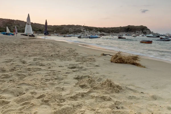 Kalamitsi Beach Sithonia Yarımadası, Chalkidiki, orta Makedonya adlı görünümünü gündoğumu