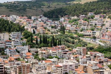 Lamia şehrin panoramik görünüm