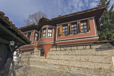 Koprivshtitsa, Bulgaristan - 13 Aralık 2013: Todor Kableshkov Evi Müzesi Koprivshtitsa tarihi şehir içinde,
