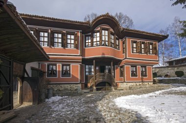 Koprivshtitsa, Bulgaristan - 13 Aralık 2013: Todor Kableshkov Evi Müzesi Koprivshtitsa tarihi şehir içinde