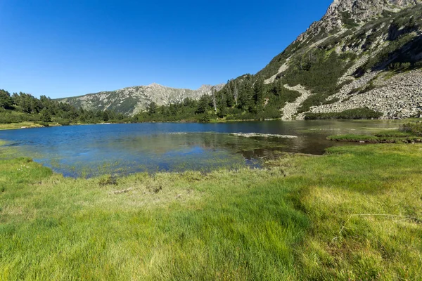 Amazing Landscape dengan danau Fish Vasilashko, Pirin Mountain — Stok Foto