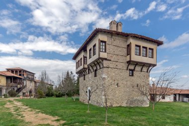Şaşırtıcı görünümü, ortaçağ Kulesi, Angel Voyvoda Arapovo Manastırı Saint Nedelya, Plovdiv bölge içinde,
