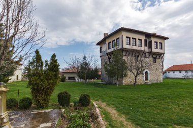 Şaşırtıcı görünümü, ortaçağ Kulesi, Angel Voyvoda Arapovo Manastırı Saint Nedelya, Plovdiv bölge içinde,