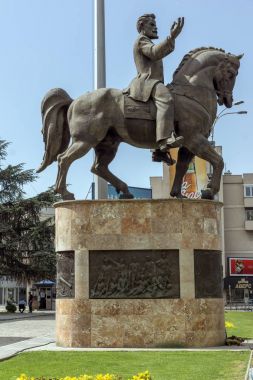 Skopje, Makedonya - 13 Mayıs 2017: Bina Parlamento Üsküp şehir
