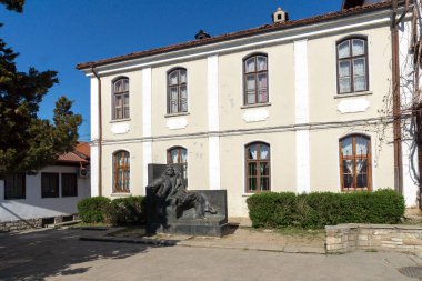 Veliko Tarnovo, Bulgaristan - 11 Nisan 2017: Eski şehir şehir Veliko Tarnovo, evlerde