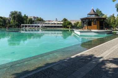 Plovdiv, Bulgaristan - 1 Eylül 2017: Panoramik şehir Plovdiv pınarlarına şarkı