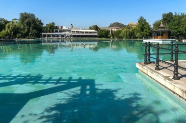 Plovdiv, Bulgaristan - 1 Eylül 2017: Panoramik şehir Plovdiv pınarlarına şarkı