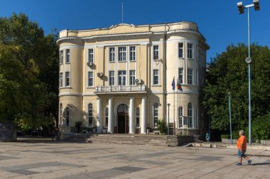 Plovdiv, Bulgaristan - 1 Eylül 2017: Bina, askeri kulüp şehir Plovdiv