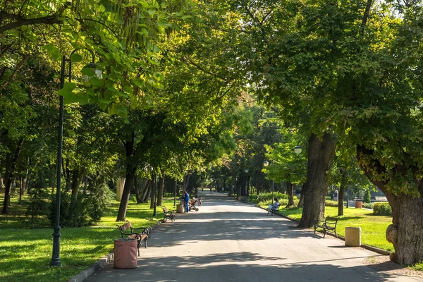 Plovdiv, Bulgaristan - 1 Eylül 2017: Çar Simeon Bahçe şehir Plovdiv, Panorama