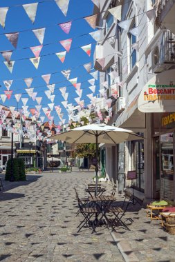 Plovdiv, Bulgaristan - 1 Eylül 2017: Street bölgesinde Kapana, şehir Plovdiv