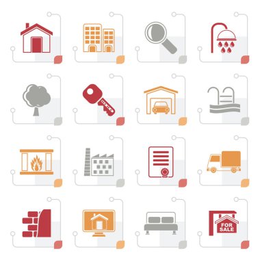 Stilize Emlak simgeler