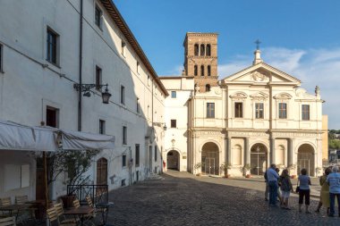 Rome, İtalya - 22 Haziran 2017: Basilica of St Bartholomew Adası Roma '