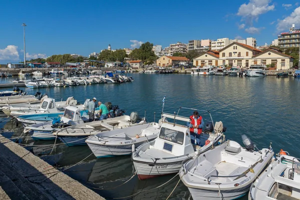 Dedeağaç, Yunanistan - 23 Eylül 2017: Liman ve şehir Dedeağaç, Yunanistan için Panorama