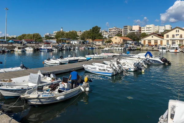 Alexandroupoli, 그리스-9 월 23 일, 2017: 포트 및 Alexandroupoli, 그리스의 마을 파노라마 — 스톡 사진