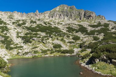 Dzhangal tepe ve Samodivski gölleri, Pirin Dağı ile manzara