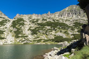 Sol Kralev Dvor pass ve Samodivski gölleri, Pirin Dağı ile manzara