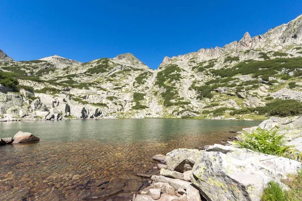 Sol Kralev Dvor pass ve Samodivski gölleri, Pirin Dağı ile manzara