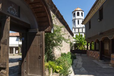 Plovdiv, Bulgaristan - 1 Eylül 2017: St Constantine ve St. Elena Kilisesi eski şehir Plovdiv Bulgar canlanma dönemi
