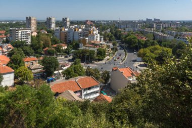 Plovdiv, Bulgaristan - 1 Eylül 2017: Nebet tepe Hill Şehir Plovdiv için şaşırtıcı Panorama