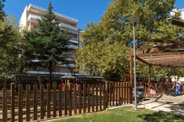 Dedeağaç, Yunanistan - 23 Eylül 2017: Dedeağaç şehri, Doğu Makedonya ve Trakya parkta