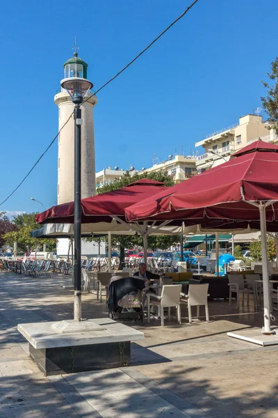 ALEXANDROUPOLI, GRECIA - 23 DE SEPTIEMBRE DE 2017: Ligthouse en la ciudad de Alexandroupoli, Macedonia Oriental y Tracia — Foto de Stock