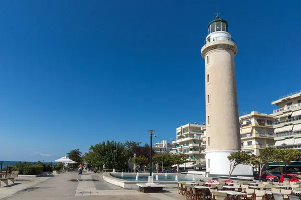 ALEXANDROUPOLI, GRECIA - 23 DE SEPTIEMBRE DE 2017: Ligthouse en la ciudad de Alexandroupoli, Macedonia Oriental y Tracia — Foto de Stock