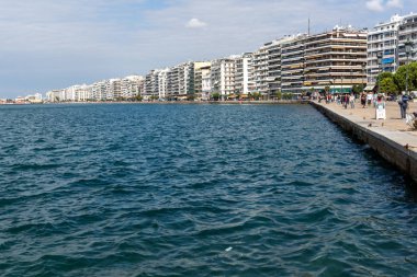 Thessaloniki, Yunanistan - 30 Eylül 2017: Görünüm şehir Selanik, Yunanistan'ın set of Amazing