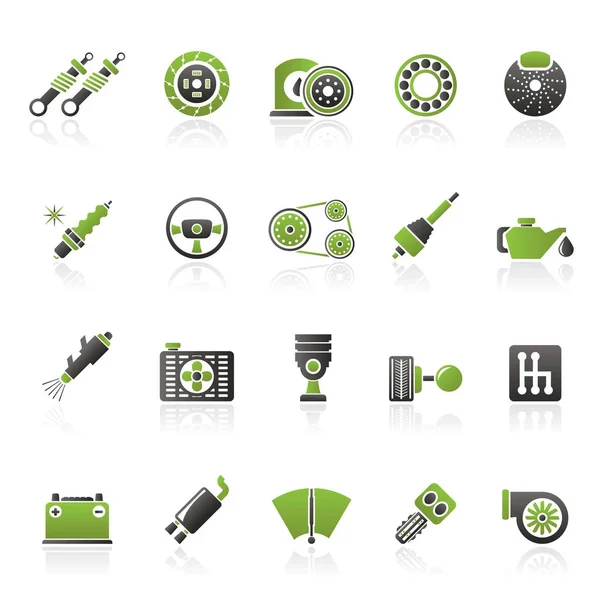 Different Car part and services icons — Stock Vector