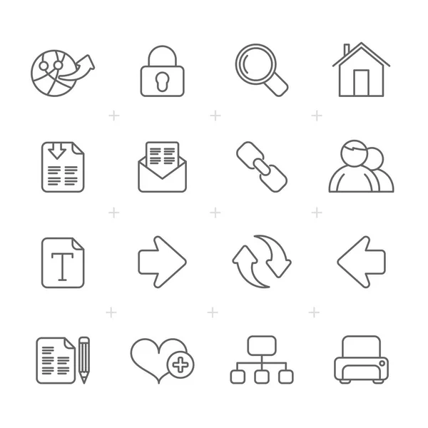 Iconos de Internet y Navegación Web — Archivo Imágenes Vectoriales