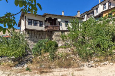 Ondokuzuncu yüzyıl eski evleri ve kasaba Melnik, Blagoevgrad bölge kum piramitleri