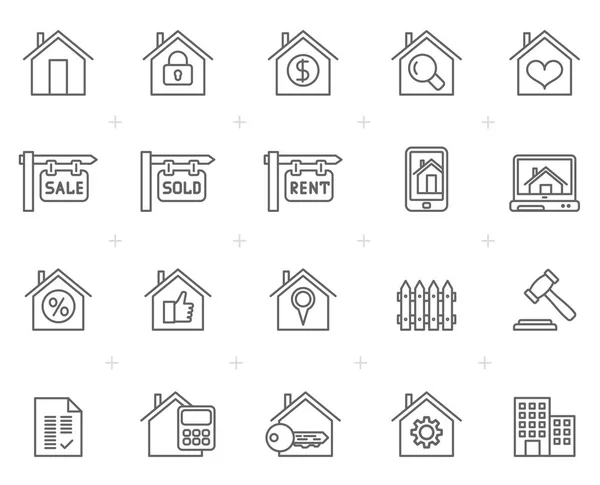 建筑和房地产图标 — 图库矢量图片