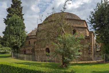 Thessaloniki, Yunanistan - 30 Eylül 2017: Osmanlı Hamam Bey Hamam Egnatia Street Yunanistan Selanik şehir merkezinde yer alan